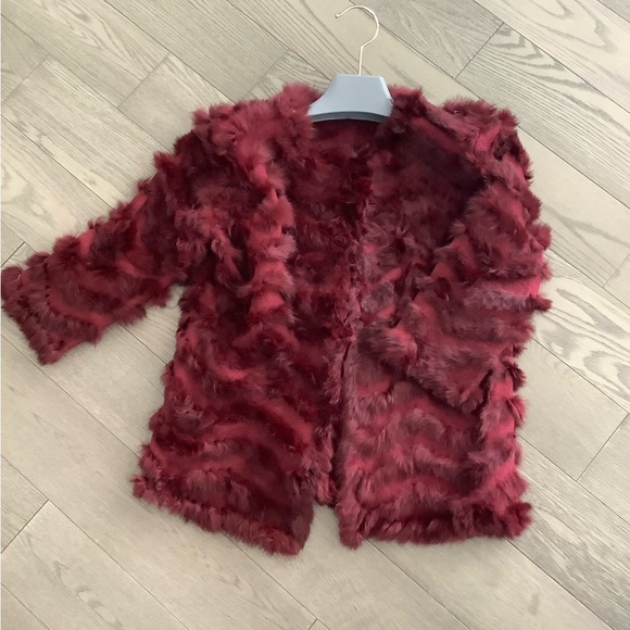 Knit and Fur Knit Cardigan - Picture 4 of 5